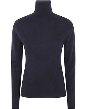 Rossopuro Long Sleeved Turtle Neck Sweater - Blue
