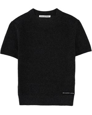 T By Alexander Wang Alexanderwang.T T-Shirt With Logo - Black