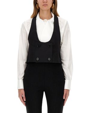 Nina Ricci Vest With Open Back - Black