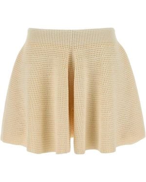 Alaïa Alaia Shorts Waffle Godets - Natural
