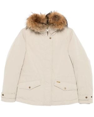 Woolrich Fur Trim Coat - Natural