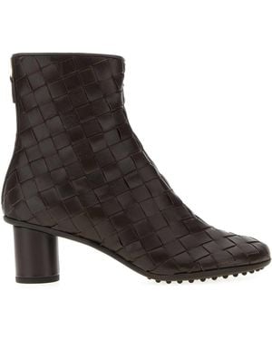 Bottega Veneta Stivaletto Inteecciato Anatomic Kitten Heel - Brown