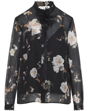Zimmermann Rose Mallow Ascent Embellished Body Shirt - Black
