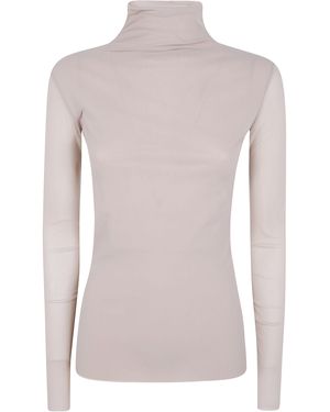 D.exterior Tulle Turtle Neck Sweater - Pink