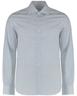 Sonrisa Printed Cotton Shirt - Blue