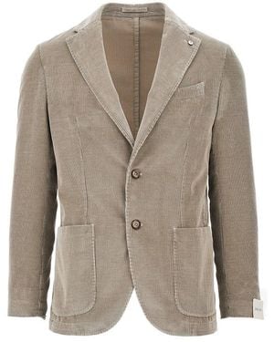 L.B.M. 1911 Corduroy Single-Breasted Jacket - Gray