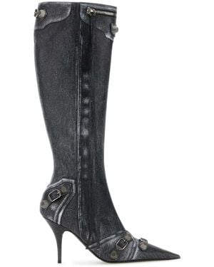 Balenciaga Nappa Leather Cagole Boots - Black