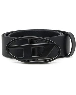 DIESEL Belt With Logo - Black