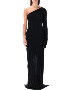 Rick Owens Drkshdw Ziggy One-Shoulder Cotton Jersey Dress - Black
