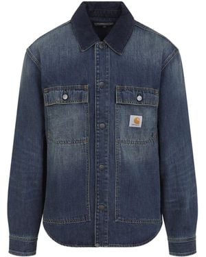 Carhartt Contrast-Collar Denim Shirt - Blue