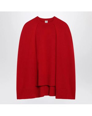 TOTEME Cashmere Cape Sweater - Red