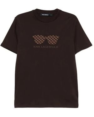 KARL LAGERFELD Sunglasses Graphic T-Shirt - Black