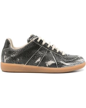 Maison Margiela Leather Sneakers - Black