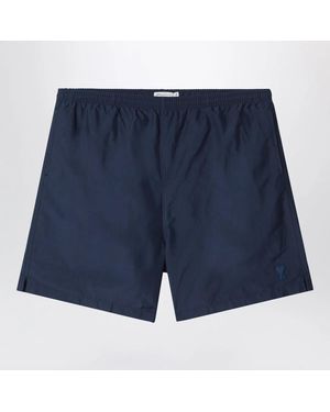 Ami Paris Ami De Coeur Short Swim Shorts - Blue