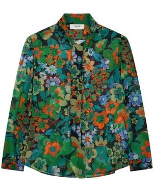 Celine Silk Shirt - Green