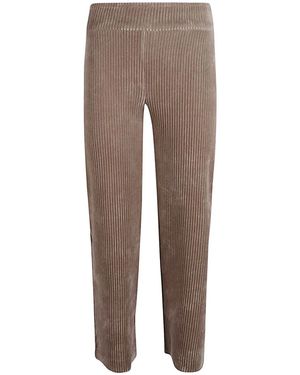 Avenue Montaigne Corduroy Cropped Pants - Brown
