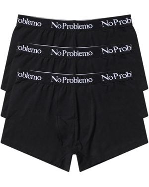 No Problemo 3-Pack Boxer Con Logo - Black