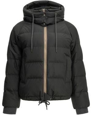 Brunello Cucinelli "Taffeta" Short Down Jacket - Black