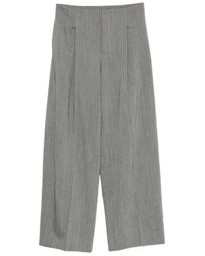 Alberta Ferretti Fabric Trousers - Grey