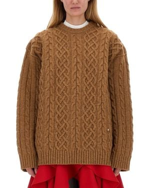 Moschino Oversize Fit Jersey - Brown