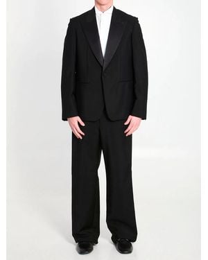 Gucci Fine Mohair Wool Fabric Suit - Black