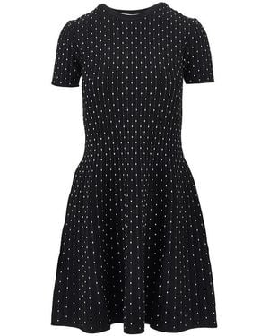 Emporio Armani Ottoman Knitted Mini Dress - Black