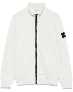 Stone Island Zip Sweatshirt - White