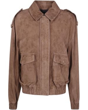 Arma "Halti" Lamb Suede Jacket - Brown