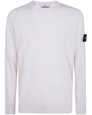 Stone Island Round Neck Sweater - White