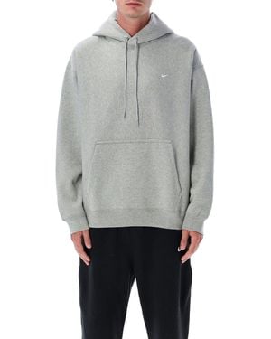 Nike Solo Swoosh Fleece Hoodie - Gray