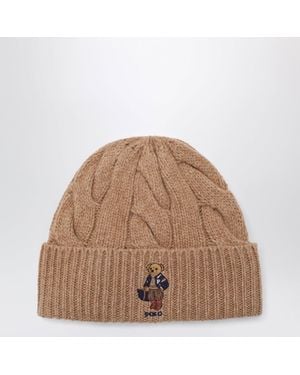 Polo Ralph Lauren Polo Bear Classic Camel Wool Beanie - Brown