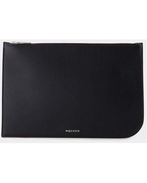 McQueen Leather Large Sling Pouch - Black