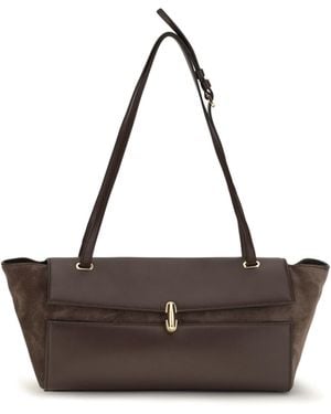 SAVETTE Symmetry Trapeze Medium Shoulder Bag - Brown