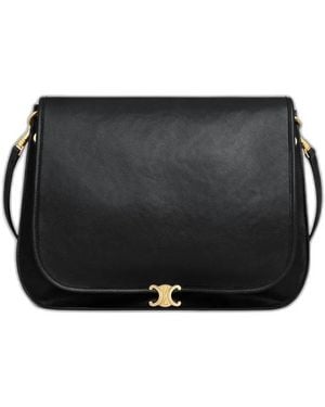 Celine Besace Companion Lambskin Bag - Black