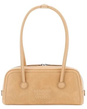 Marge Sherwood "Soft Boston Ew" Leather Bag - Natural