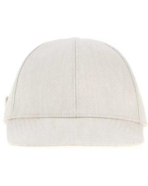 Prada Textured Baseball Hat - White