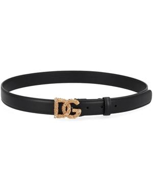 Dolce & Gabbana Dolce & Gabbana Leather Belt - Black