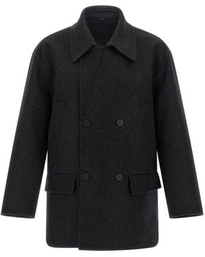 Fendi Felt Wool Coat - Blue