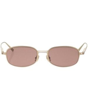 Brunello Cucinelli Titanium Sunglasses With Slim Square Frame - Pink