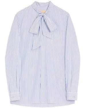 Valentino Vlogo Signature Striped Shirt - Blue