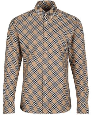 Burberry Sand Ip Check Shirt - Gray