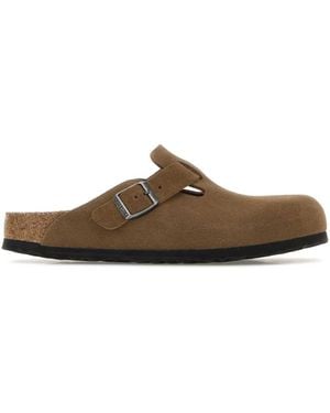 Birkenstock Boston Sfb Dark Tea, Suede Leather - Brown