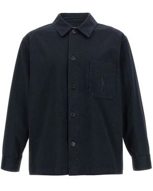 Saint Laurent 'Cassandre' Overshirt - Blue