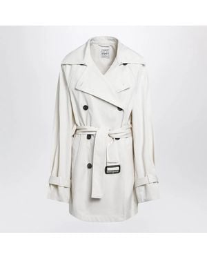 TOTEME Ivory Doublebreasted Cotton Trench Coat - White