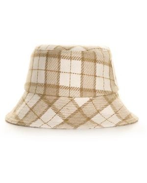 Helen Kaminski Checked Clarion Hat Fisherman Style - Natural