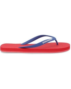 DSquared² Flip Plop Slipper With Logo - Red