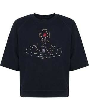 Vivienne Westwood Stitch Orb Ss Raglan Sweat - Blue