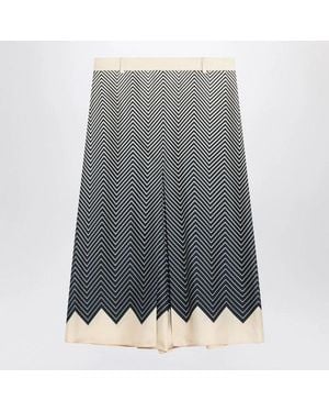 Valentino Ivory Silk Skirt - Grey