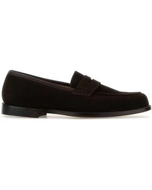 Crockett & Jones Suede Grantham 2 Loafers - Black