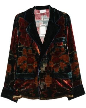 Pierre Louis Mascia Single-Breasted Blazer Jacket - Black